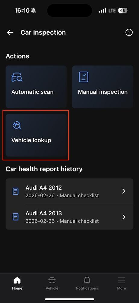 OBDeleven app with Car Buying Assistant open