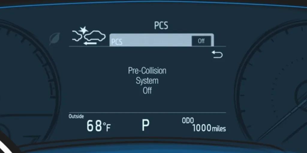 Pre-Collision System Memory