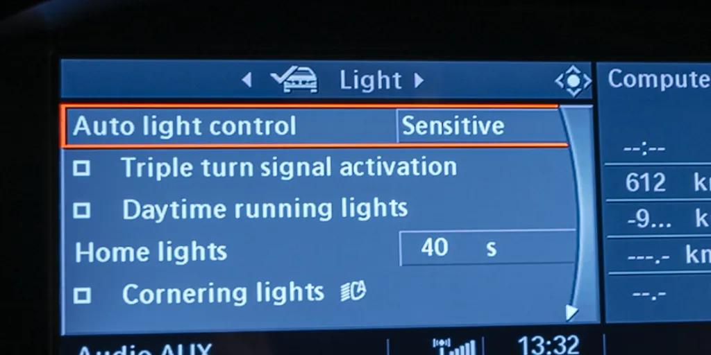 Automatic Headlights Sensitivity Checkbox
