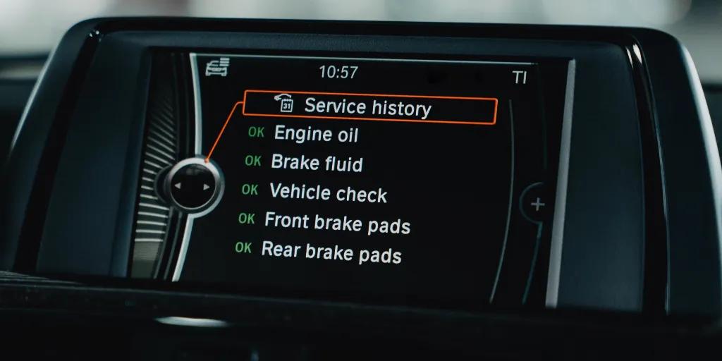 Service History Menu