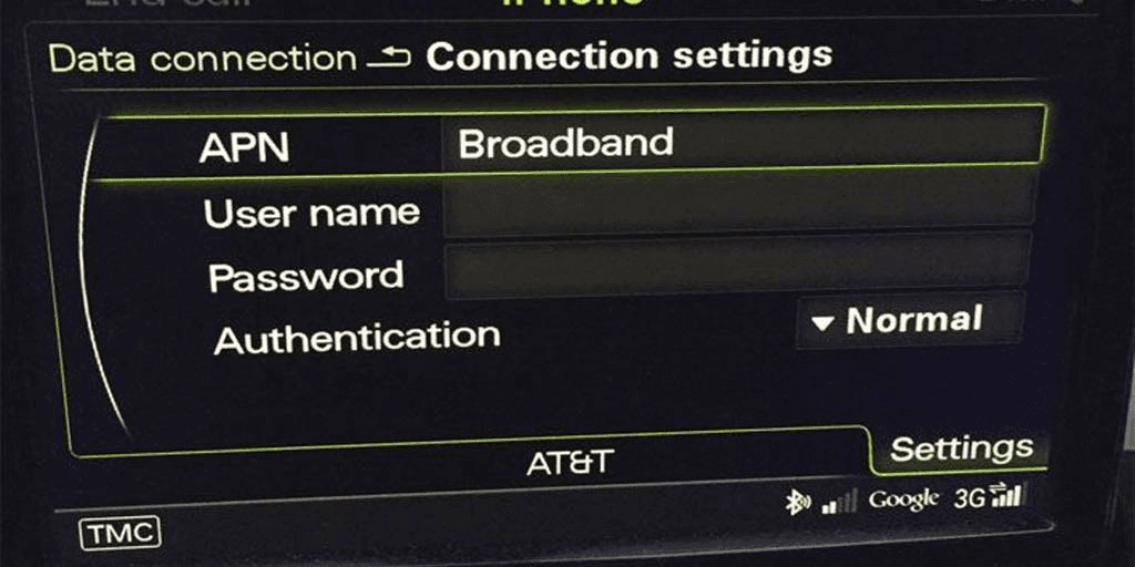 Display SIM APN Setting Screen