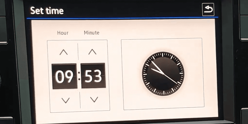 Time Display Format, volkswagen polo 2021 - 2024