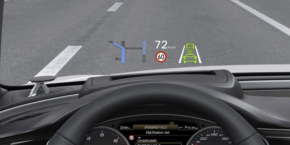 Lane Departure in Head-up Display