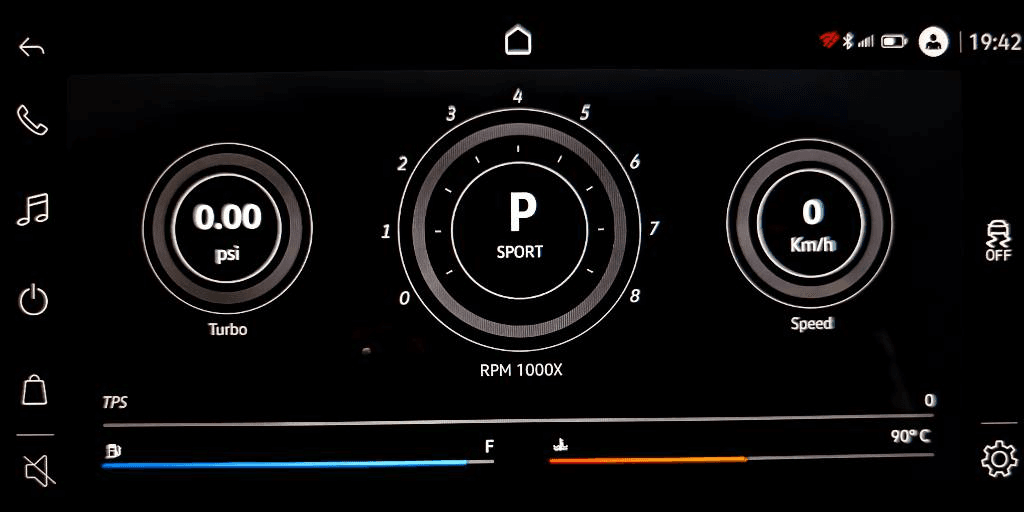 Sports Dashboard in Multimedia Screen