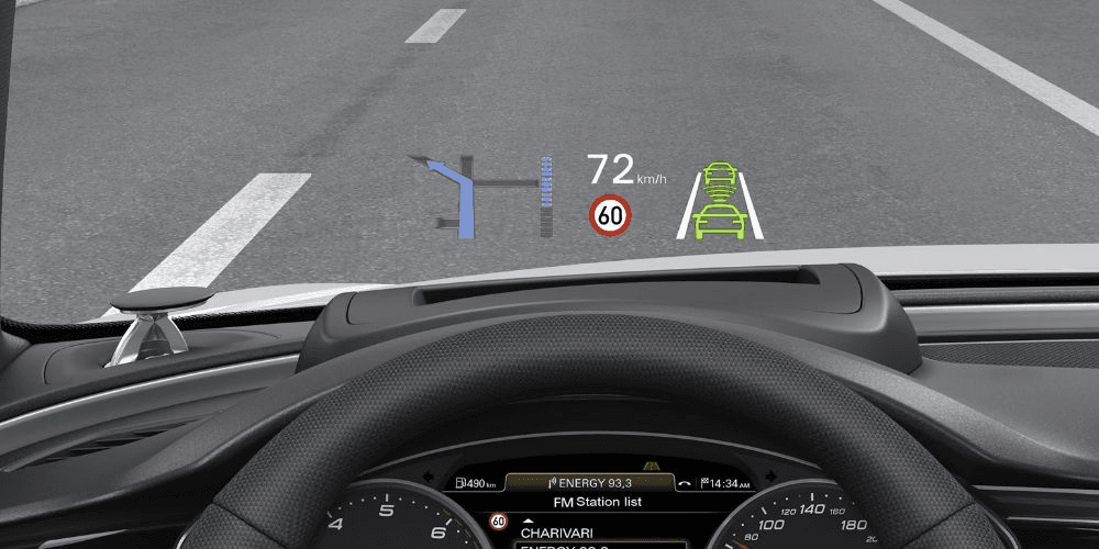 Lane Departure in Head-up Display