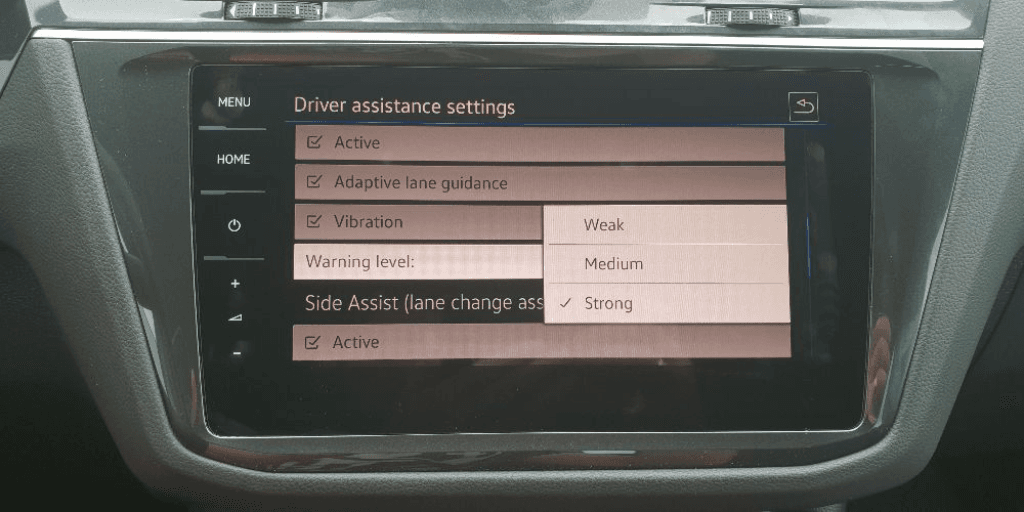 Lane Assist Warning Level