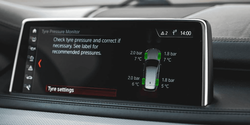 TPMS Pressure and Temperature Display