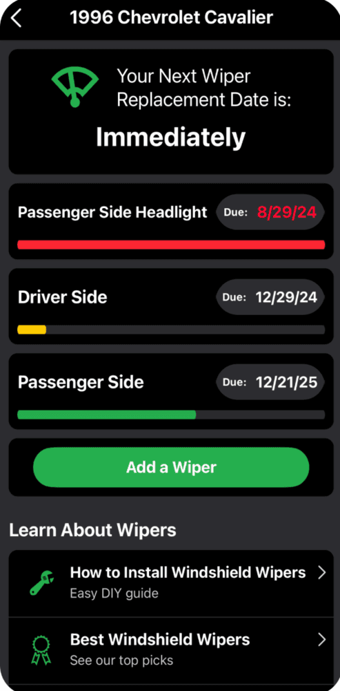 FIXD app maintenance reminders screen