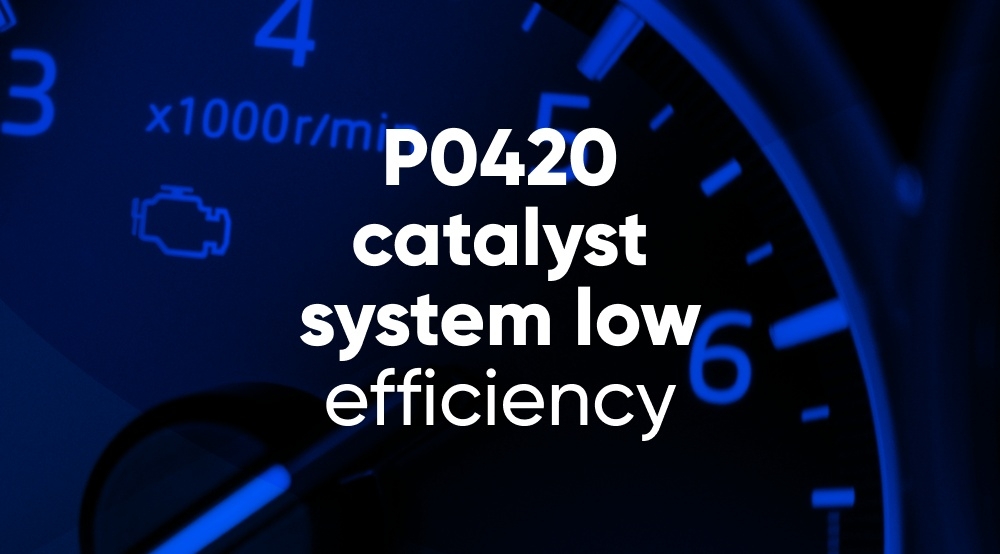 P0420 catalyst system low efficiency. Bank 1 OBDeleven